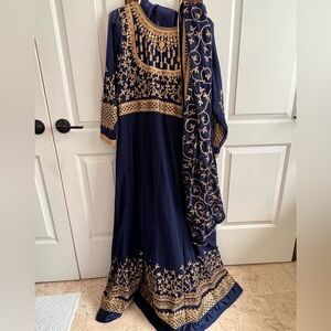 Indian outfit in blue